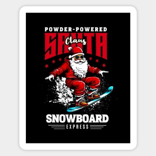 Snowboard Santa Sticker